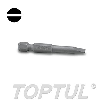 1/4" Hex Shank Slotted Power Screwdriver Bits (50mm)