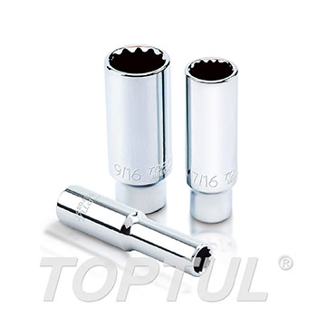 1/4" DR. 12PT Deep Sockets - SAE