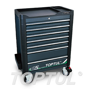 7-Drawer Mobile Tool Trolley - BUMPER SERIES - ABS Worktop