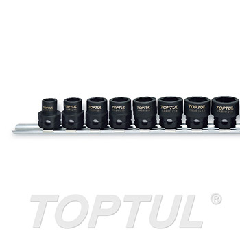 14PCS 3/8" DR. Stubby 6PT Impact Socket Rail Set