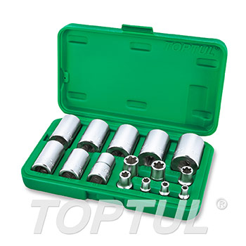 15PCS 1/4", 3/8" & 1/2" DR. Torx Plus®EP Socket Set