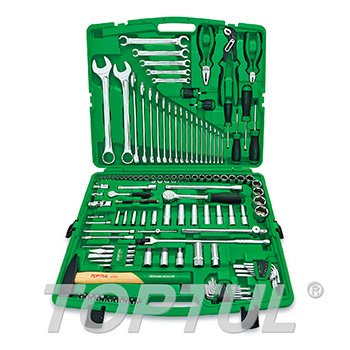 130PCS 1/4" & 1/2" DR. Flank Socket Wrench Set