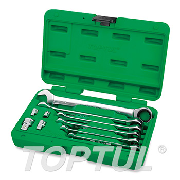 10PCS Pro-Series Ratchet Combination Wrench Set