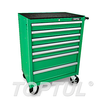 7-Drawer Mobile Tool Trolley - BASIC SERIES - GREEN
