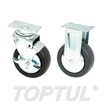 5"X2" PP Casters (1PC FIXED + 1PC SWIVEL W/LOCK)