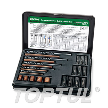25PCS Screw Extractor Drill & Guide Set