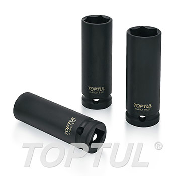 1/2" DR. 6PT Flank Thin Wall Deep Impact Sockets