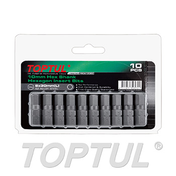 10mm Hex Shank Hexagon Insert Bits (10PCS)