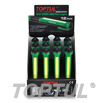 12PCS 5W COB LED Pen Light Set W/Display Box