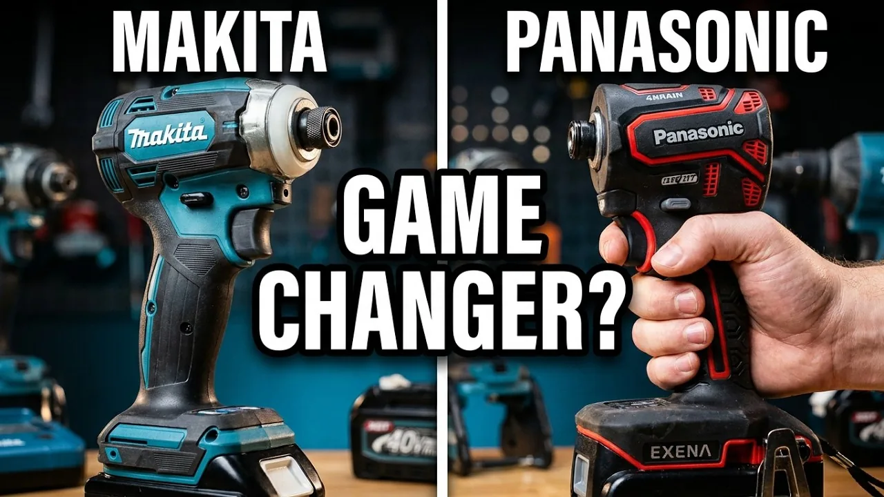 Thumbnail for a Tools and Stuff video discussing what Makita's ownership of Panasonic's tool business changes