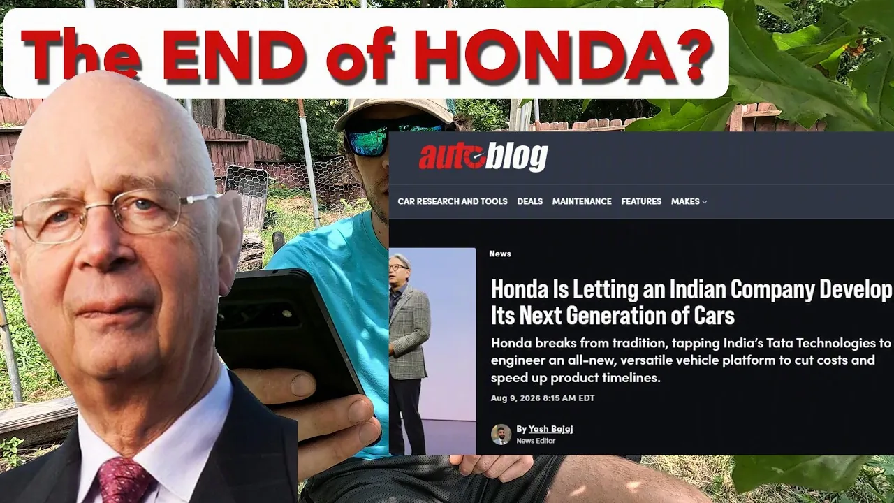 Video thumbnail with the caption 'Honda Outsources Engineering to India's Tata'