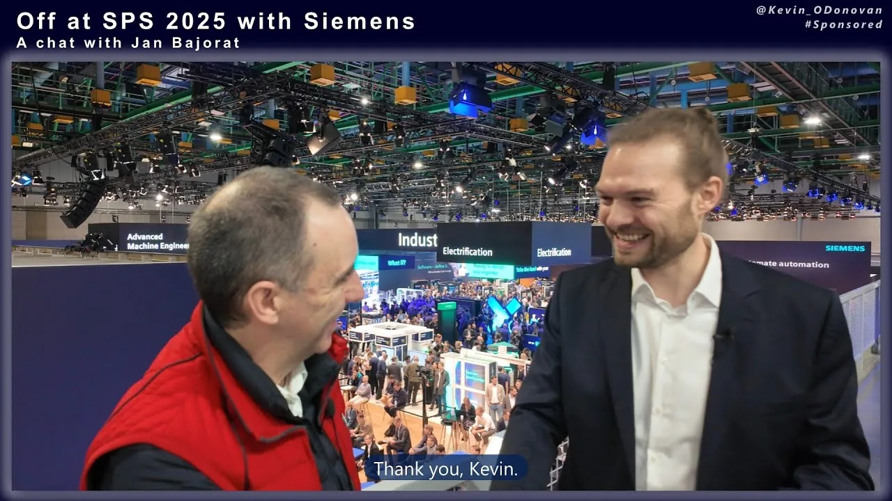Interview thumbnail from the SPS trade fair in Nuremberg, filmed on the show floor