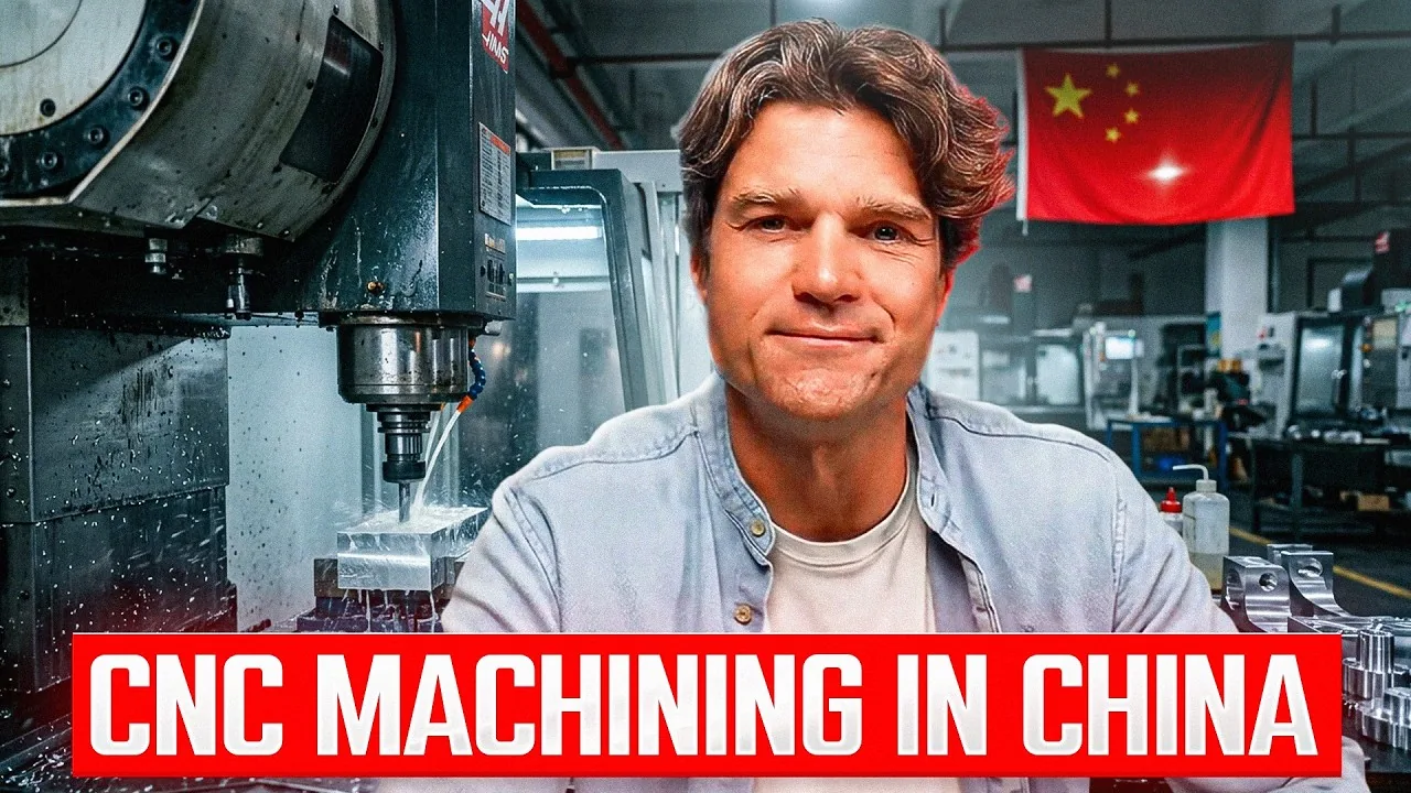 Title card reading 'CNC Machining in China: We Analyzed 1,118 Factory Quotes' over a machined aluminium part