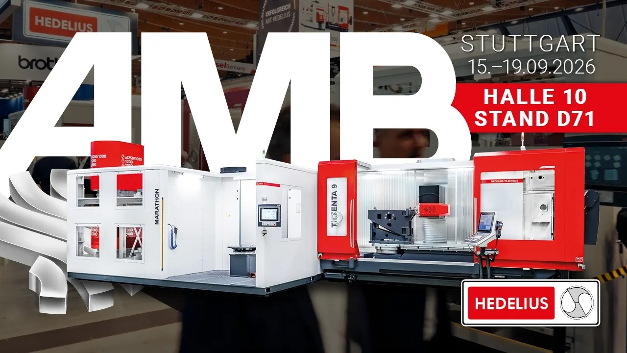 HEDELIUS machining centres and automation on the stand at AMB 2026