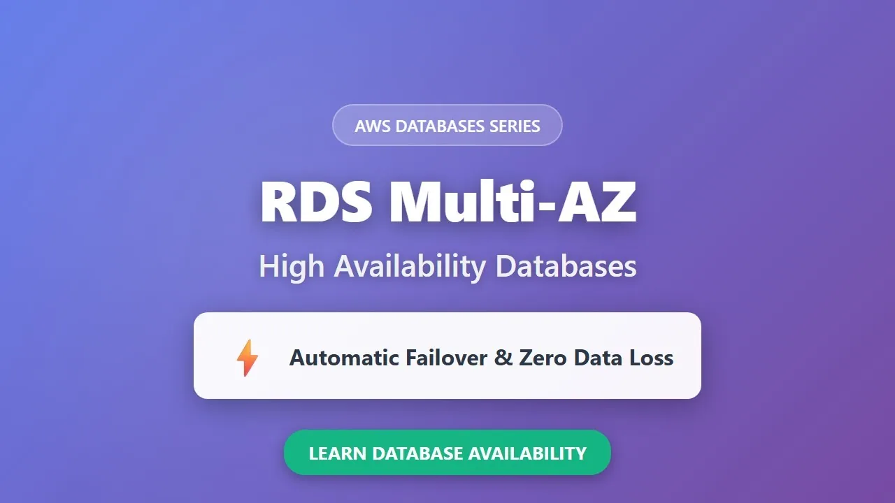 Title frame of a tutorial on Amazon RDS multi-AZ failover